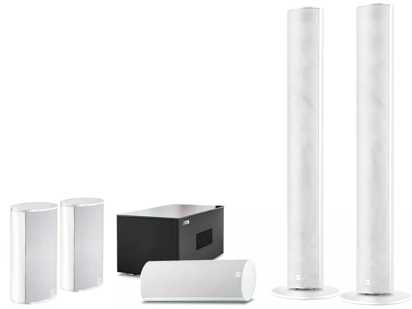 Комплект домашнего кинотеатра  Canton Smart Cinema CD 5.0 White high gloss