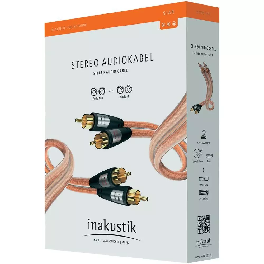 InAkustik Star Audio Cable RCA 0.75 m 00304107