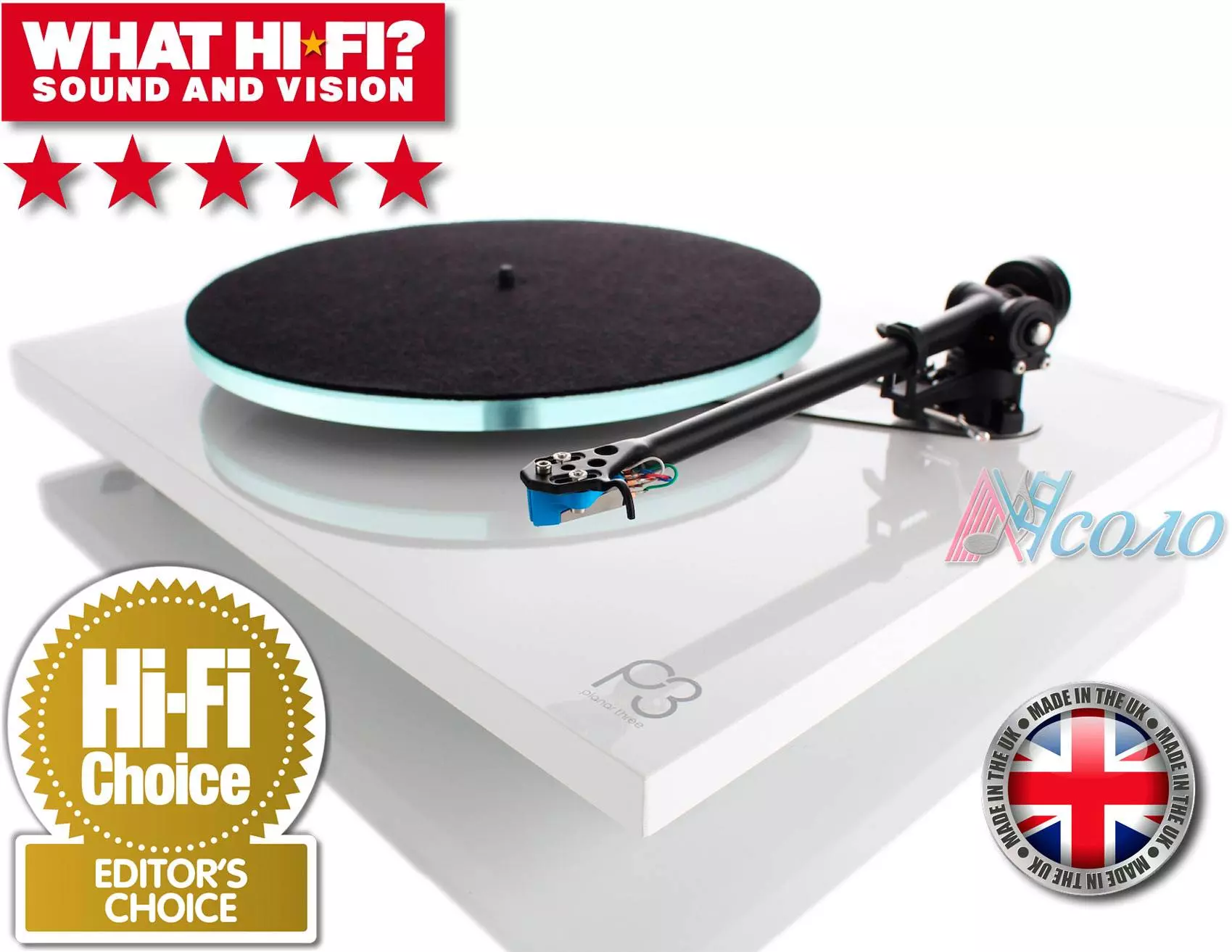 Проигрыватель виниловых пластинок Rega Planar 3 (Elys2) White